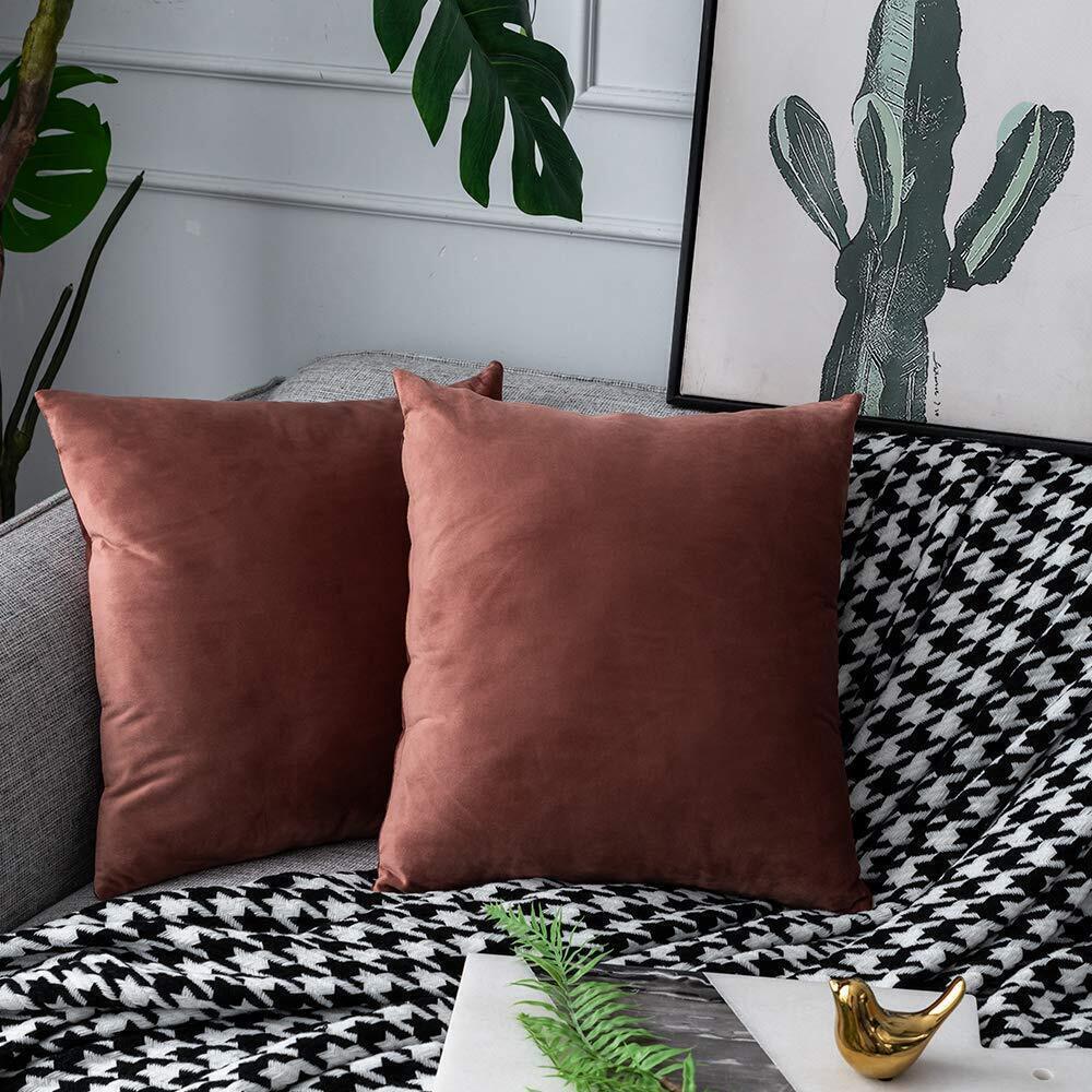 4951 Jam Velvet Throw Pillow Covers Square Soft Decorative Pillowcase Set
